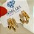 Brinco de Argola 3 Fios Liso e Crav Ariel Banhado a Ouro 18k - Imagem 2