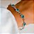 Pulseira Bolinhas Azul Banho de Prata - Imagem 1