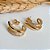 Brinco de Argola 2 Fios Classie Banhado a Ouro 18k - Imagem 3