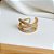 Piercing Fios Cruzado Cravejado Diany Banhado a Ouro 18k - Imagem 2