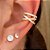 Piercing Fios Cruzado Cravejado Diany Banhado a Ouro 18k - Imagem 1