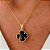Colar Trevo Preto Banhado a Ouro 18k - Imagem 1