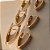 Brinco Trio de Argola Luxo Oval Cravejado Banhado a Ouro 18k - Imagem 3