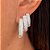 Brinco Trio de Argola Luxo Oval Cravejado Ródio Branco - Imagem 1