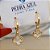 Brinco de Argola Mini Trevo Cristal Banhado a Ouro 18k - Imagem 2