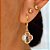 Brinco de Argola Mini Trevo Cristal Banhado a Ouro 18k - Imagem 1
