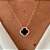 Conjunto Colar e Brinco Trevo Preto Onix Banhado a Ouro 18k - Imagem 4