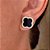 Conjunto Colar e Brinco Trevo Preto Onix Banhado a Ouro 18k - Imagem 3