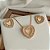 Conjunto Colar e Brinco Coração Vazado Luxo Banhado a Ouro 18k - Imagem 4