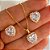 Conjunto Colar e Brinco Mini Coração Banhado a Ouro 18k - Imagem 1