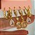 Brinco Trio Mix Flair Banhado a Ouro 18k - Imagem 2