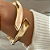 Bracelete Geométrico Torcido Banhado a Ouro 18k - Imagem 2
