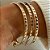 Kit de Pulseiras Luxo Texturizadas Banhado a Ouro 18k - Imagem 2