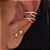 Piercing Duplo Cruzado Banhado a Ouro 18k - Imagem 1