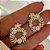 Brinco Frontal Ramos e Cristais Banhado a Ouro 18k - Imagem 2