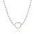 Colar Feminino Choker Coração e Zircônias Ródio Branco - Imagem 1