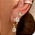 Brinco Trio Mix Cristal Banhado a Ouro 18k - Imagem 1