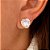 Brinco Coração Cristal e Zircônia Banhado a Ouro 18k - Imagem 1