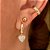 Brinco Argolinha Mini Heart Banhado a Ouro 18k - Imagem 1