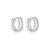 Brinco de Argola Liso Orly Ródio Branco - Imagem 2