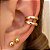 Piercing 2 Fios Liso Minimal Juli Banhado a Ouro 18k - Imagem 1