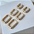 Brinco Trio de Argolas Retangular Luxo Vienna Banhado a Ouro 18k - Imagem 4