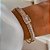Bracelete Regulável Luxo Cristais Splendour Banhado a Ouro 18k - Imagem 2