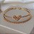 Bracelete Coração Cristais Banhado a Ouro 18k - Imagem 2