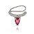 Piercing Feminino Fake Gota  Cor Rubi Ródio Branco - Imagem 1