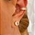 Piercing Dois Fios Cristal Line Banhado a Ouro 18k - Imagem 2