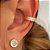 Piercing Dois Fios Cristal Line Banhado a Ouro 18k - Imagem 1