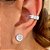 Piercing Dois Fios Cristal Line Ródio Branco - Imagem 2