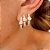 Brinco Trio de Argolas Cravejadas Heart Banhado a Ouro 18k - Imagem 2