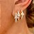 Brinco Trio de Argolas Cravejadas Heart Banhado a Ouro 18k - Imagem 1