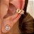 Piercing Mônaco Entrelaçado com Zircônias Banhado Ouro 18k - Imagem 1