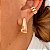 Brinco de Argola Bold Oval Minimal Maison Banhado a Ouro 18k - Imagem 3