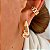Brinco de Argola Bold Oval Minimal Maison Banhado a Ouro 18k - Imagem 1