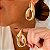 Colar Conjunto Orgânico Vazado Banhado a Ouro 18k - Imagem 2