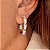 Brinco de Argola Romana Média Slim Ródio Branco - Imagem 1