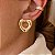 Brinco Orgânico Coração Bold Banhado a Ouro 18k - Imagem 1