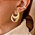 Brinco Orgânico Frontal Cloud Banhado a Ouro 18k - Imagem 1