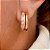 Brinco Dois Fios Liso e Cravejado Divo Banhado a Ouro 18k - Imagem 1