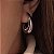 Brinco de Argola Oval Lisa e Zircônias Zara Ródio Branco - Imagem 3