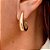 Brinco de Argola Oval Lisa e Zircônias Zara Banhado a Ouro 18k - Imagem 5