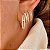 Brinco Trio Argolas 2 Fileiras Slim Mila Banhado a Ouro 18k - Imagem 3