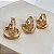 Brinco Trio Argolas 2 Fileiras Slim Mila Banhado a Ouro 18k - Imagem 4