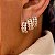 Brinco Trio Argolas 2 Fileiras Cristais Bliss Banhado a Ouro 18k - Imagem 3