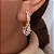 Brinco Argolinha Gotas de Cristal Lumin Banhado a Ouro 18k - Imagem 2