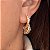Brinco Argolinha Gotas de Cristal Collors Lumin Banhado a Ouro 18k - Imagem 1