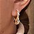 Brinco Argolinha Gotas de Cristal Collors Lumin Banhado a Ouro 18k - Imagem 2